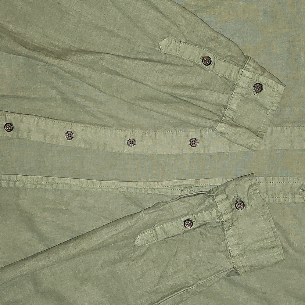 Universal Thread Cotton Linen Green Button-Up Shirt Dress XXL - Picture 7 of 12